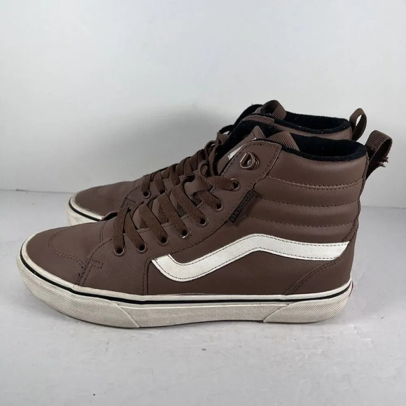 Vans Filmore Hi Vanguard Brown Leather Lace Up Shoes Men's Size 8.5 - Picture 3 of 8